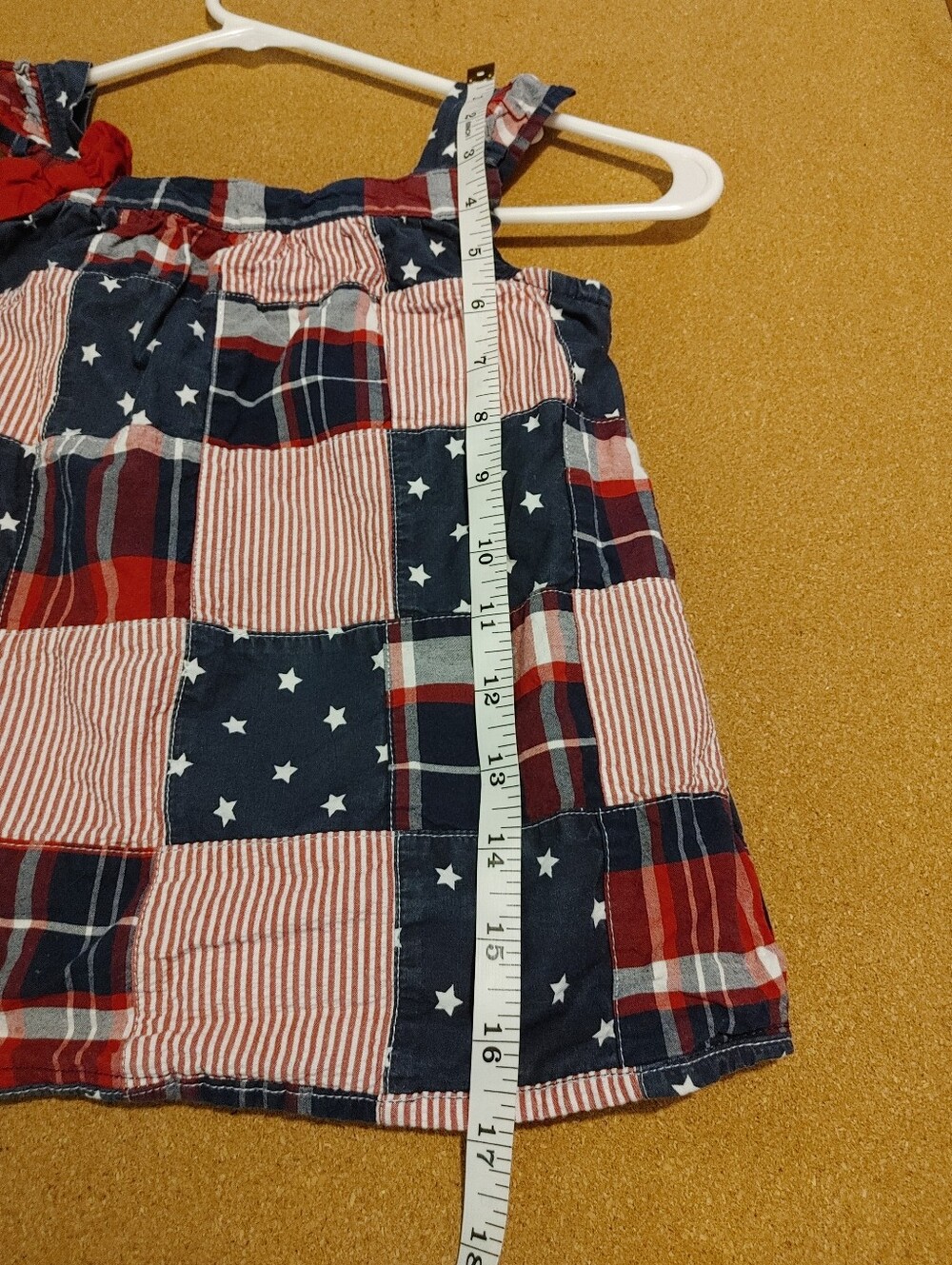 Gymboree American Cutie Girls Red, White & Blue Patchwork Tank Top - Picture 7 of 7